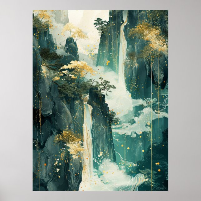 Dreamlike Surreal Ink Paintings Poster (Front)