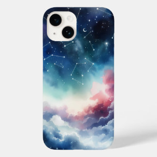 Dreamlike Watercolor Night Sky iPhone 14 Case