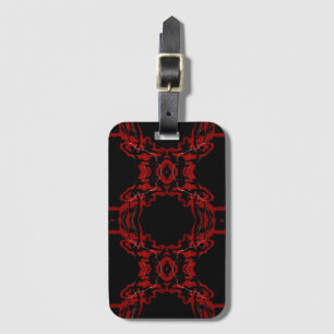 Dreams and Nightmares Red Abstract Fluid Art Luggage Tag