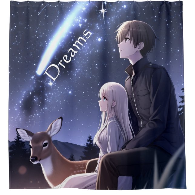 Dreams Anime Shower Curtain (Front)