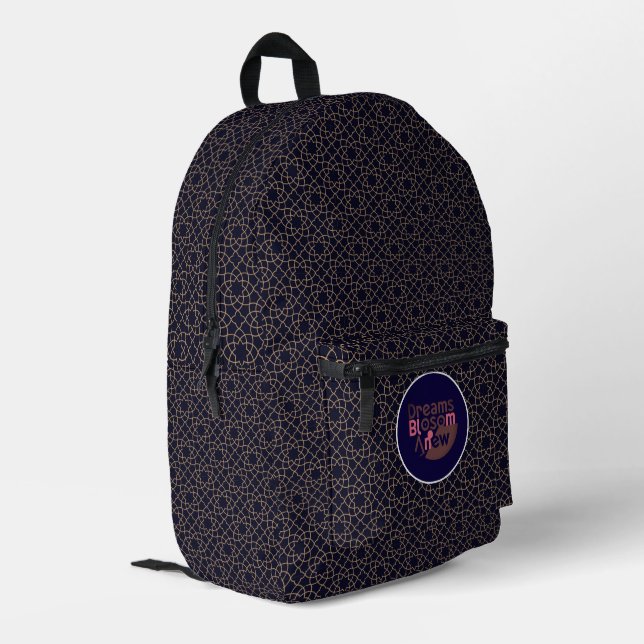 Dreams Blossom Anew Printed Backpack (Back Corner Left)