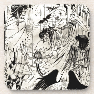 Dreams by Aubrey Beardsley Coaster
