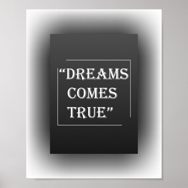 Dreams Come True - Inspiring Poster (Front)