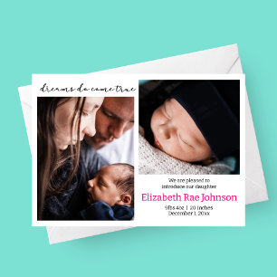Dreams Come True Photo Baby Faire-part de naissanc