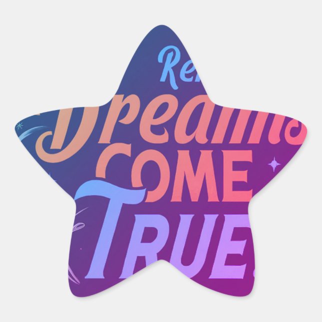 Dreams come true star sticker (Front)