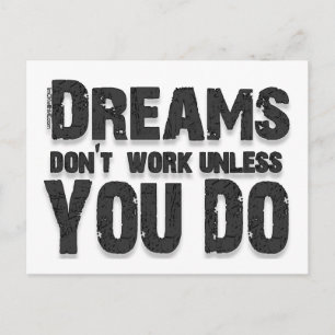 Dreams Don't Work Postcard