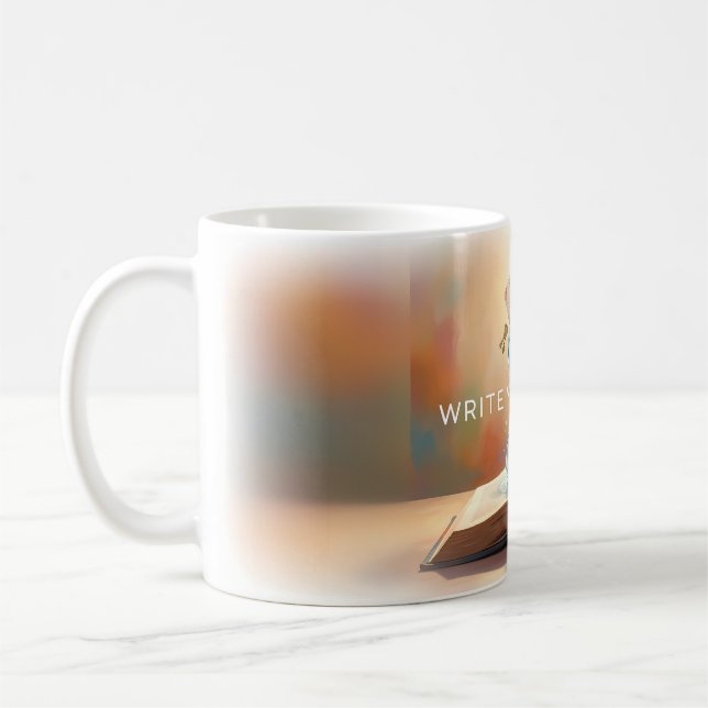 Dreams Flow From Memory Open Book Mug (Left)