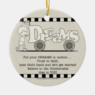 Dreams in Motion Ceramic Ornament