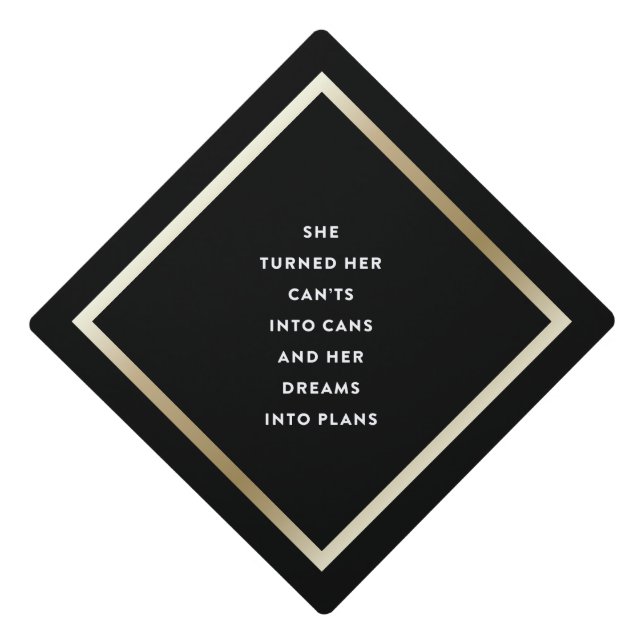 Dreams into Plans Graduation Cap Topper (Front)