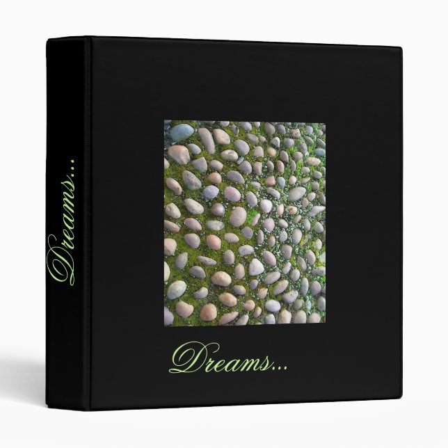 "Dreams" Moss, Pierre et Fleurs Classeur (Devant/Côté)