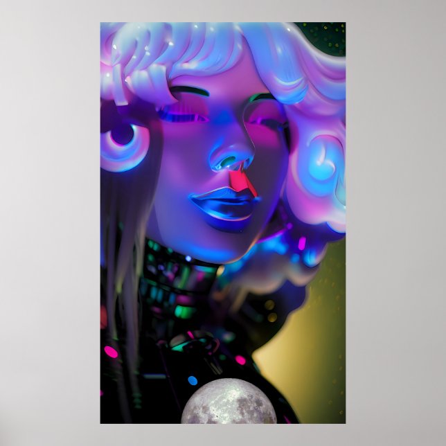 Dreams of a Mood So Blue - Ken Gauge Art Poster (Front)