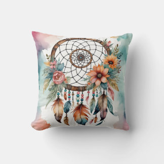 Dreams of Flowers Throw Pillow