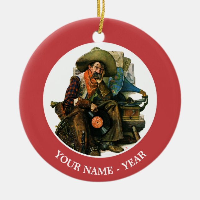 Dreams of Long Ago Ceramic Ornament (Front)