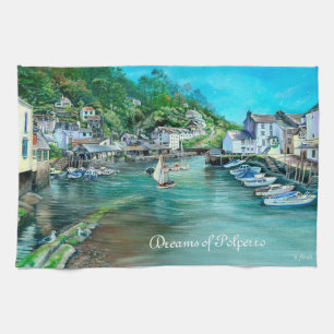 Dreams of Polperro, Cornwall TeaTowels Kitchen Towel