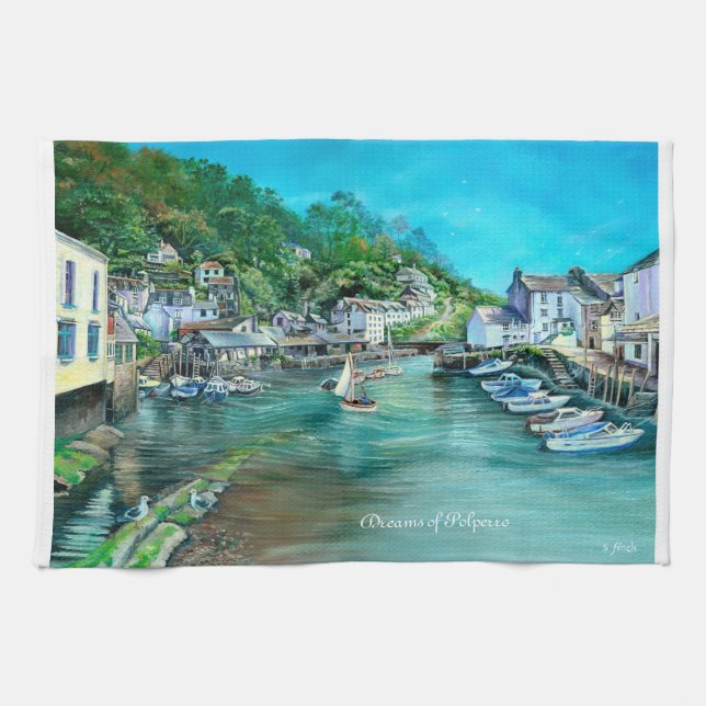 Dreams of Polperro Kitchen Towel (Horizontal)