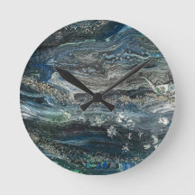 Dreams of the Ocean'19 acrylic painting in grey Ta
