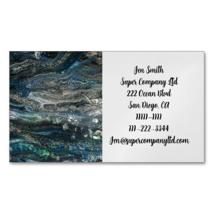 Dreams of the ocean'20 abstract painting  business 	Magnetic business card