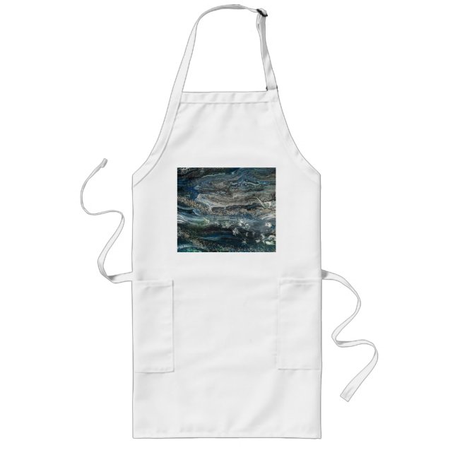 Dreams of the Ocean'20 abstract painting  Long Apron (Front)