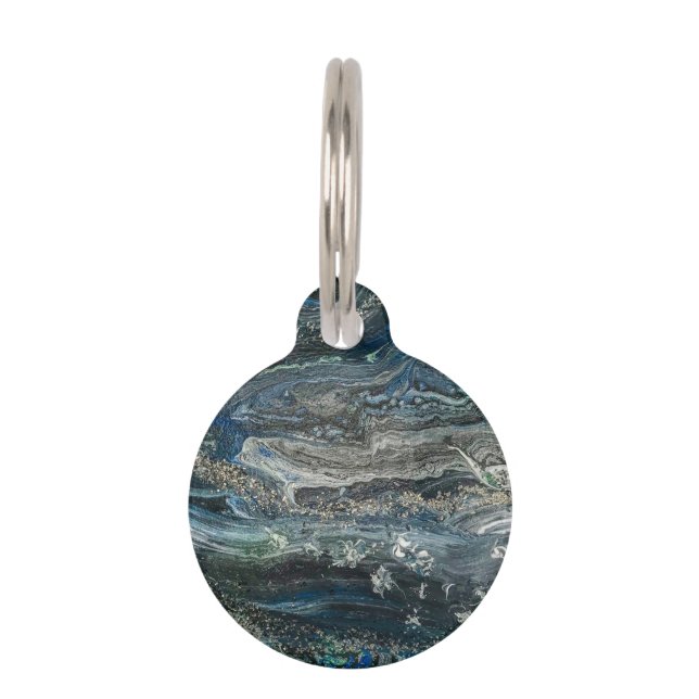 Dreams of the Ocean'20 abstract painting   Pet Tag (Front)