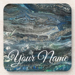 Dreams of the Ocean abstract painting  Coaster