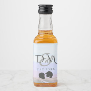 Dreams of the Open Road Motorcycle Wedding Liquor Bottle Label