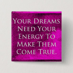 Dreams Quote Elegant Purple Background 2 Inch Square Button