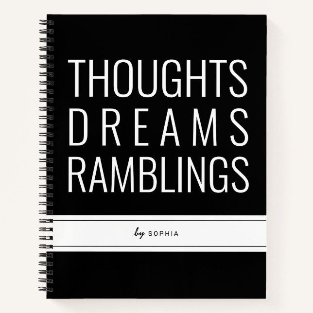 Dreams Ramblings Thoughts Journal personnalisé (Devant)