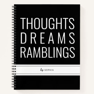 Dreams Ramblings Thoughts Personalized Journal