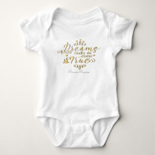 Dreams Really Do Come True Personalized One Piece Baby Bodysuit