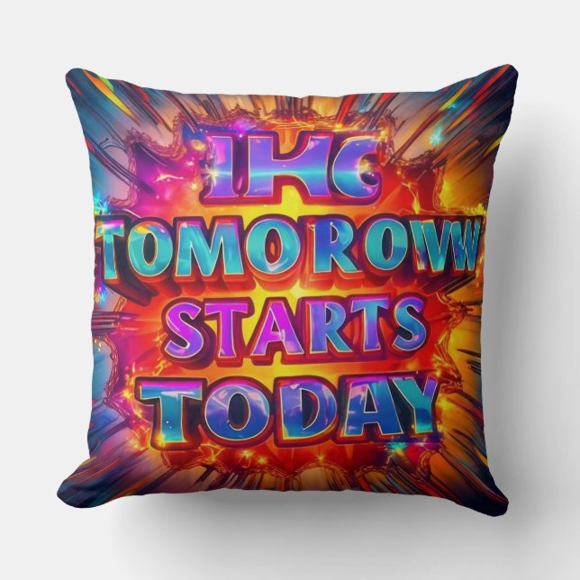Dreams to Reality Pillow - Motivational Decor (Front)