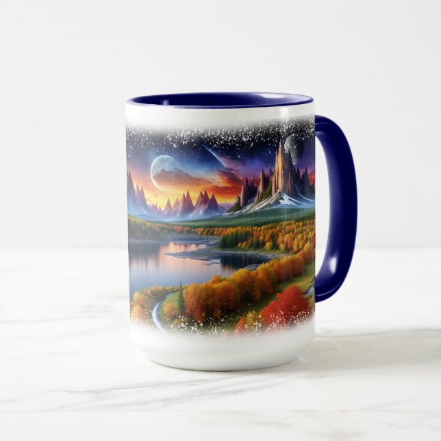 Dreamscape Delights Coffee Mugs Customizable (Front Right)