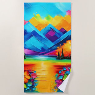 Dreamscape Horizon Painting Beach Towel