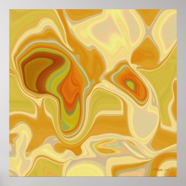 Dreamscape in Gold Absfact Poster (Front)