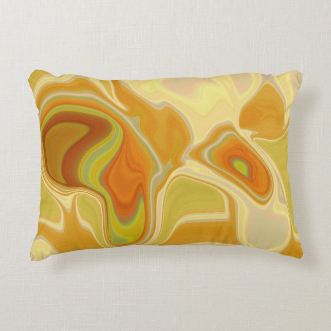 Dreamscape in Gold Accent Pillow (Front)
