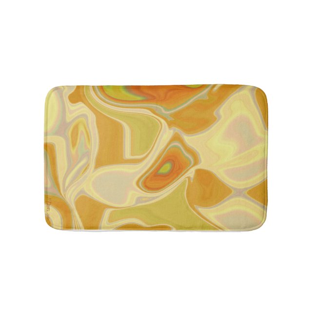 Dreamscape in Gold Bath Mat (Front)
