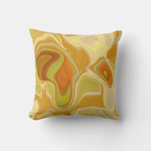 Dreamscape in Gold Throw Pillow