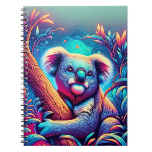 Dreamscape Koala – Neon Jungle Art Notebook