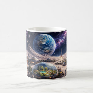 Dreamscape Lunar City – Whimsical Moon Life Coffee Mug