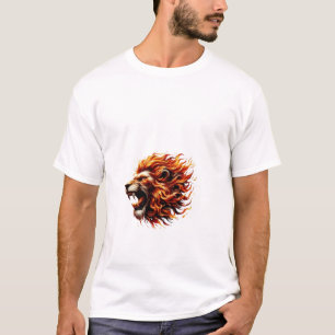 Dreamscape Tee: Whimsical Lion with Watercolor Was T-Shirt