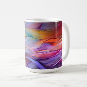 "Dreamscape Waves" Contemporary Abstract Art Coffee Mug