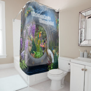 Dreamscape Wisteria flowers & Peacock themes