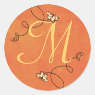 Dreamsicle Notion Background Classic Round Sticker