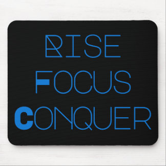 Dreamtech_Inc: Rise, Focus, Conquer Desk Mats Mouse Pad
