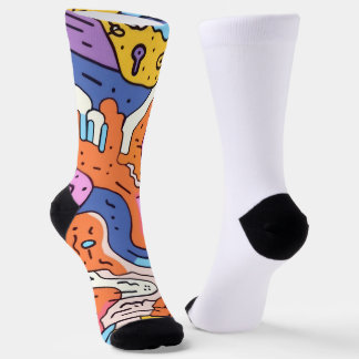  Dreamwalkers Psychedelic Crew Socks, Abstract Art Socks