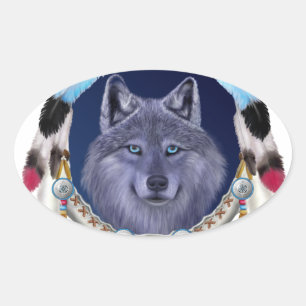 DREAMWOLF OVAL STICKER