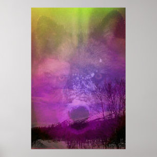 Dreamwolves Shaman Protrait Poster