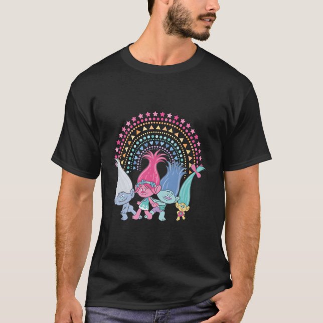 Dreamworks Trolls Rainbow Trolls Hoodie T-Shirt (Front)