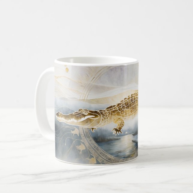 Dreamwoven Guardian Alligator Mug (Front Left)