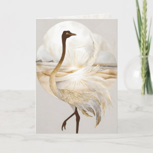 Dreamwoven Guardian Ostrich Greeting Card