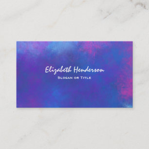 Dreamy Abstract Colours in Pink Purple and Blue Business Card
